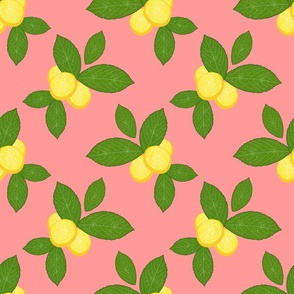 Lovely Lemons - guava pink, medium