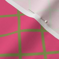 DSC23 - Medium - Diagonally Checked Grid in Pink and  Lime Green - Coordinate for all DSC23 Designs