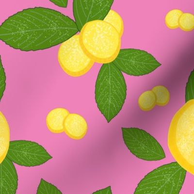 Luscious Lemons - candy pink, medium
