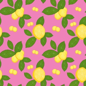 Luscious Lemons - candy pink, medium
