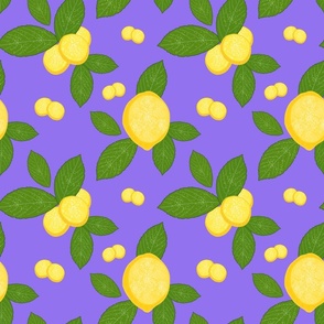 Luscious Lemons - violet purple, medium