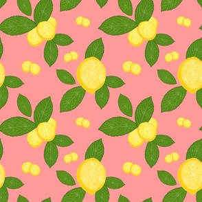 Luscious Lemons - guava pink, medium