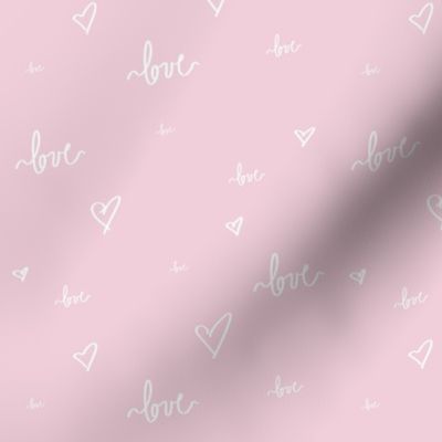 Love & Hearts Pink - Large