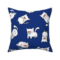 Cats in Blue - Large Scale