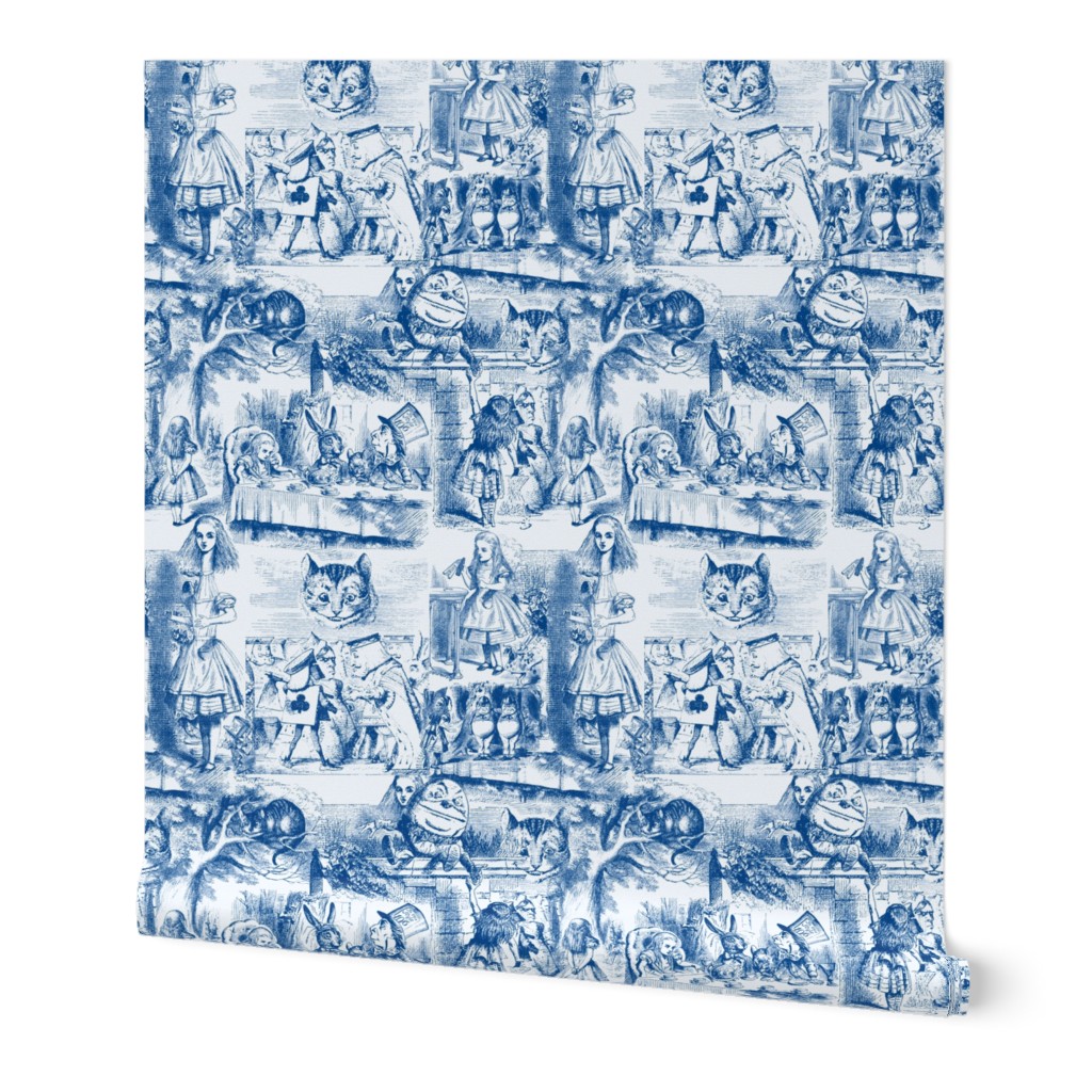 Curiouser and curiouser!  An Alice Toile ~ Blue