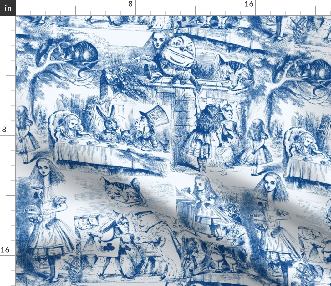 Curiouser and curiouser!  An Alice Toile ~ Blue