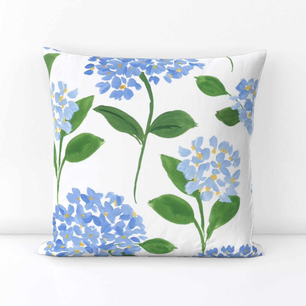 Blue Hydrangea Pattern Large