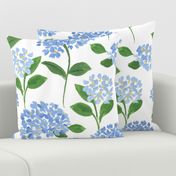 Blue Hydrangea Pattern Large