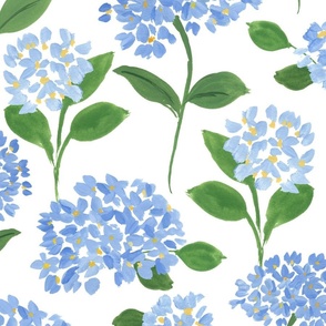 Blue Hydrangea Pattern Large