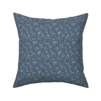 SMALL Constellations // animal geometric constellation fabric payne's grey