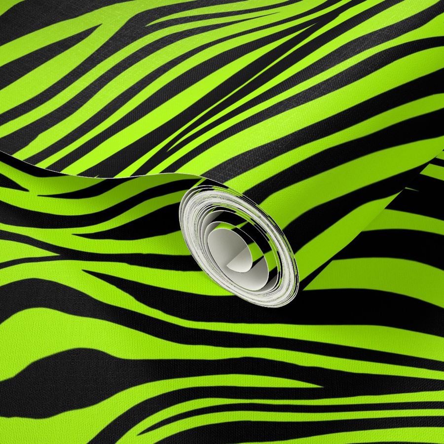 NEON SAFARI - LIME ZEBRA