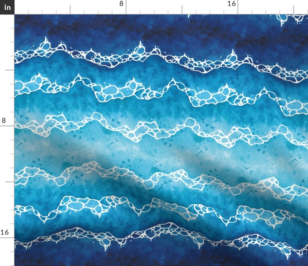 Ocean Waves Watercolor