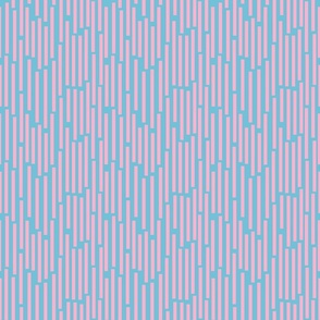 Showers Abstract Geometric Vertical Stripes in Spring Pastel Blue and Pink - SMALL Scale - UnBlink Studio by Jackie Tahara