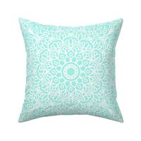 light blue mandala pattern