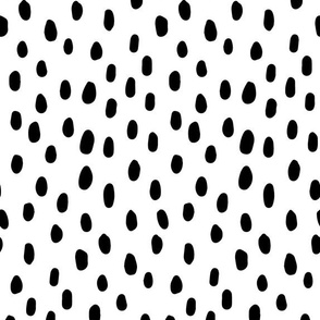 Fun black dots on white background