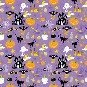 Halloween Smiles Lavender Small