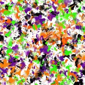 Abstract black orange purple green white