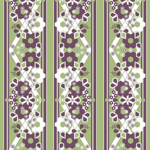 Geometric Flower Border Stripe_1d