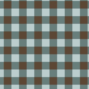 Winter Woods Plaid- teal and brown