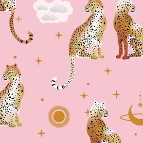 Leopard in the Pink Sky