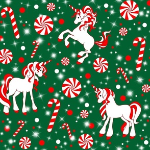 Majestic Unicorn Thick Wrapping Paper, Xmas Magical Holiday, Candy Cane  Poinsettia Theme Christmas Decor (6 foot x 30 inch roll)