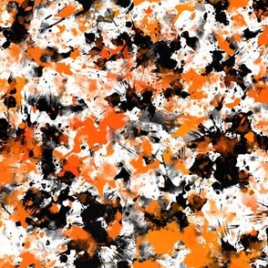 Splatter Black Orange with stars