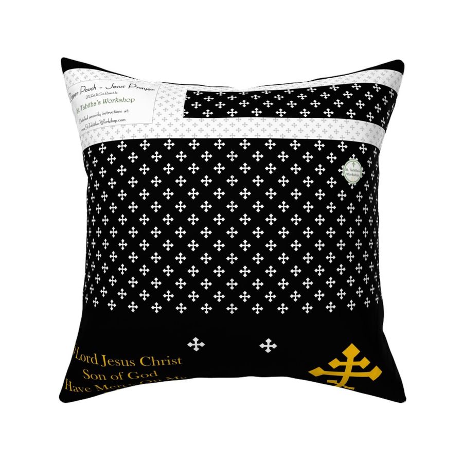 Zipper Pouch - Jesus Prayer Long_ black