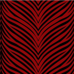 Red Zebra Pattern on Black 