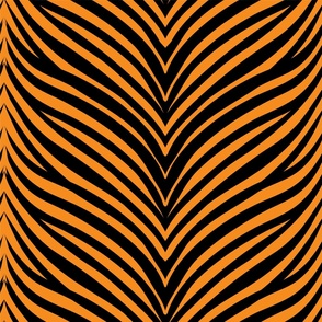 Red Zebra Pattern on Orange 