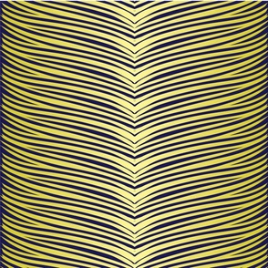 Large Yellow Zebra Pattern on Black 