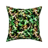 Abstract Black Green Gold Ombre