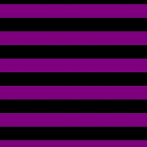 Zombie Purple and Black Horizontal Witch Stripes