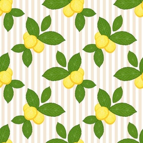 Lovely Lemons - cinnamon stripe, medium