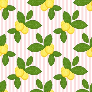 Lovely Lemons - guava stripe, medium