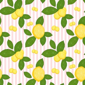 Luscious Lemons - guava stripe, medium