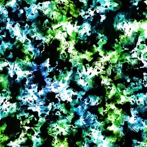 Abstract Black Green Blue Ombre