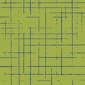 Large scale Lime Green and Olive Sketchy Line Texture: modern plaid, home décor and kids’ apparel
