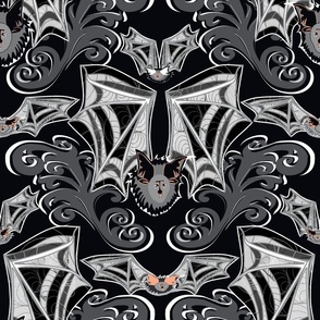 Bats Scrolls black