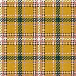 Fall Plaid in gold, pink and green - 4 inch repeat