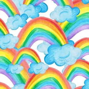 overlapping rainbows