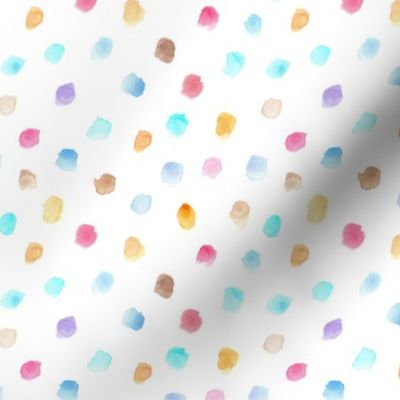 pastel whimsical dots - watercolor confetti - modern paint brush strokes - watercolour spots a444-1