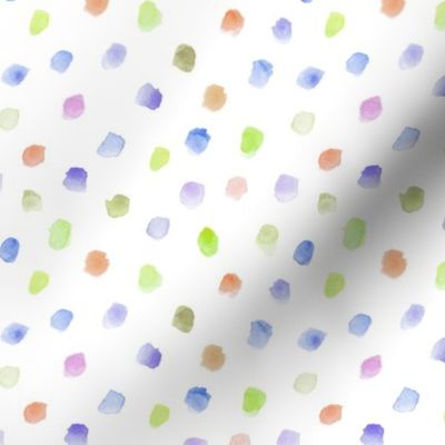 Pastel whimsical dots - watercolor confetti - modern paint brush strokes - watercolour spots a444-2