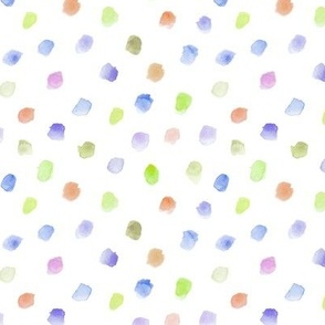 Pastel whimsical dots - watercolor confetti - modern paint brush strokes - watercolour spots a444-2