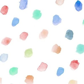 whimsical dots - watercolor confetti - modern paint brush strokes - watercolour spots a444-4