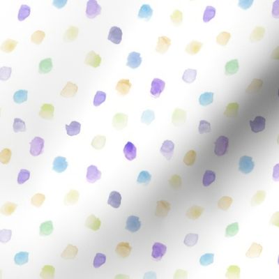 pastel whimsical dots - watercolor confetti - modern paint brush strokes - watercolour spots a444-7