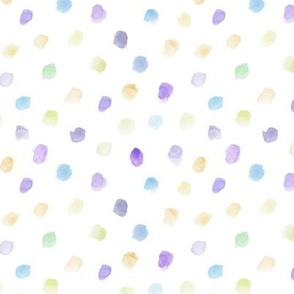 pastel whimsical dots - watercolor confetti - modern paint brush strokes - watercolour spots a444-7