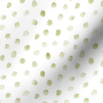 Pistachio whimsical dots - watercolor pastel green confetti - polka dot modern paint brush strokes - watercolour spots a444-9