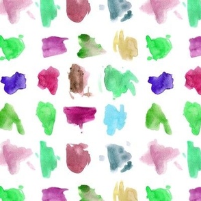 Multicolor modern art - watercolor painted stains - abstract expressive spots - creative mess a456-3