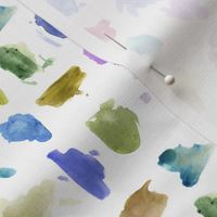 Colorful modern art - watercolor painted stains - abstract expressive spots - creative mess a456-5