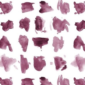 modern art in wine shades - watercolor painted stains - abstract expressive spots - creative mess a456-14